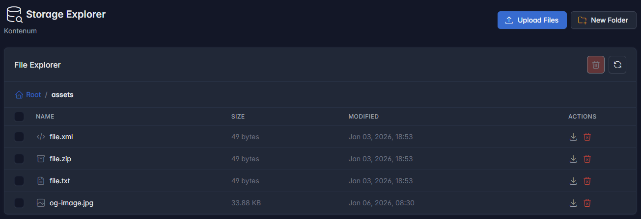 Storage Explorer UI